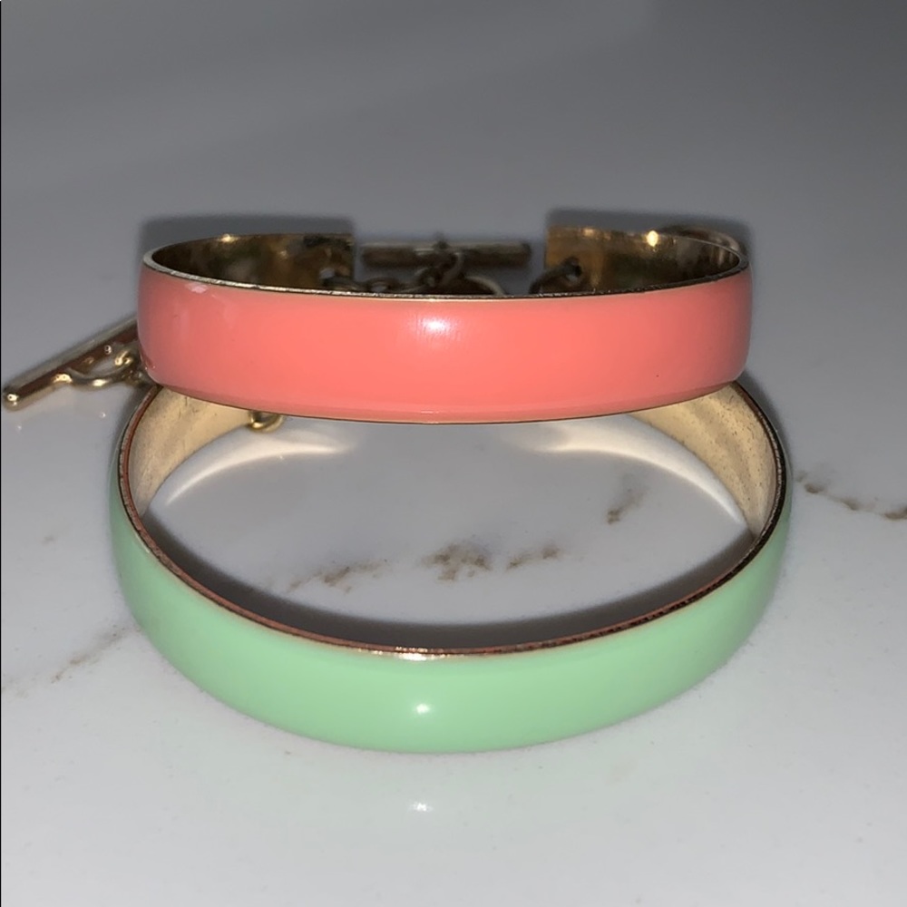 BOGO: Set of 2 pastel enamel bracelets